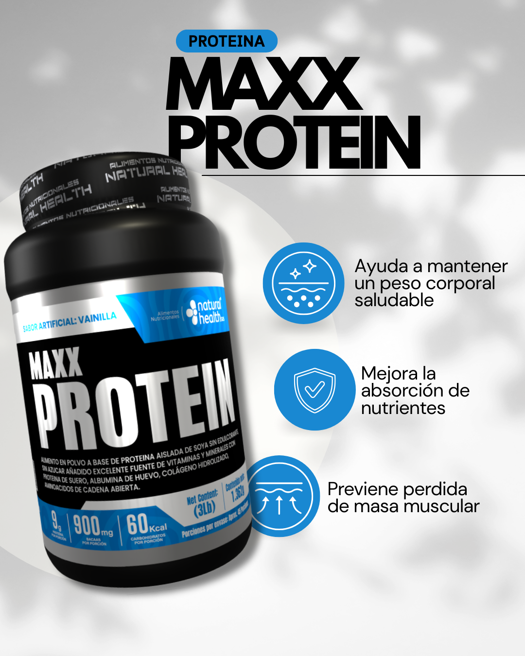 💪 MAXX PROTEIN Proteína Fortificada Para Complementar Tu Nutrición Diaria