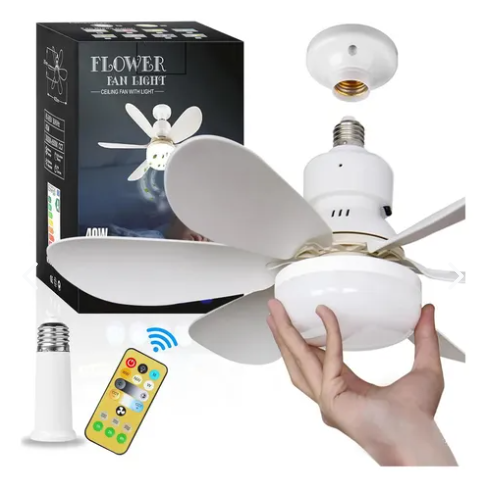 VENTILADOR DE TECHO LED 2 EN 1 CON CONTROL REMOTO