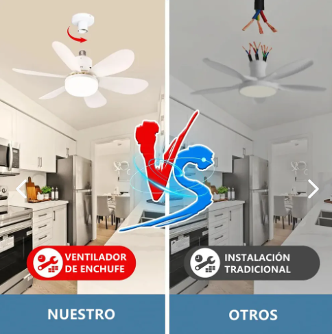VENTILADOR DE TECHO LED 2 EN 1 CON CONTROL REMOTO