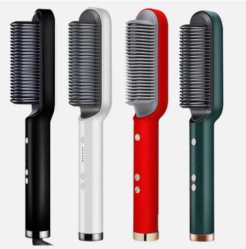 ✨ Plancha de Pelo 2 en 1 – Cepillo Alisador y Rizador Profesional