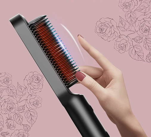 ✨ Plancha de Pelo 2 en 1 – Cepillo Alisador y Rizador Profesional
