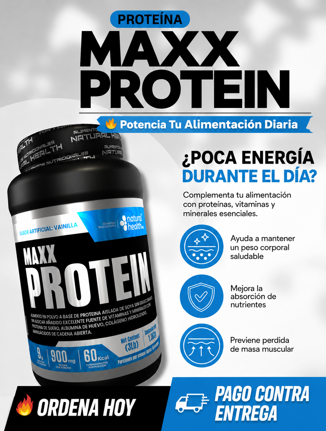 💪 MAXX PROTEIN Proteína Fortificada Para Complementar Tu Nutrición Diaria