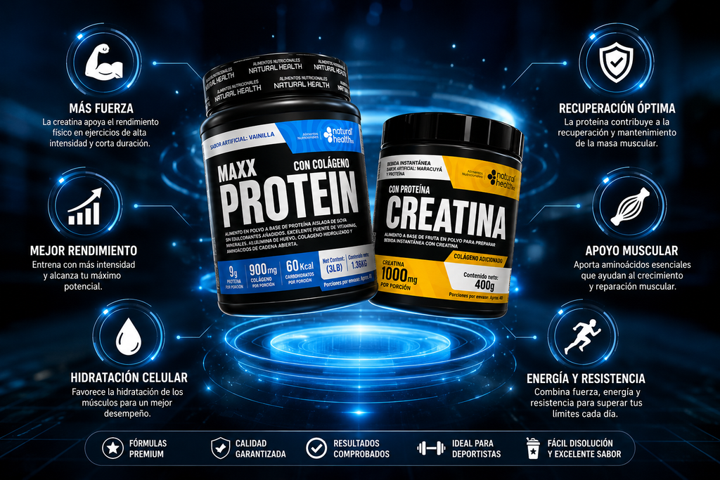💪 Combo 2 en 1 Proteína + Creatina | Fuerza y Recuperación en un Solo Pack