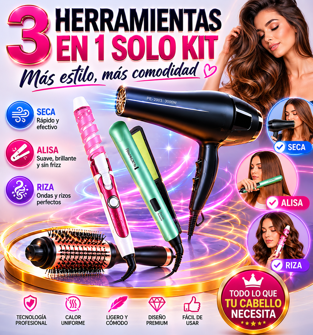 COMBO DE BELLEZA 3 EN 1 PRO
