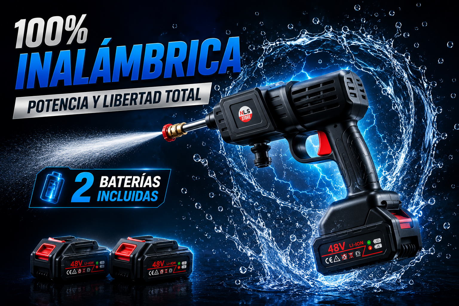 🚿 HIDROLAVADORA INALÁMBRICA 48V PRO POWER™
