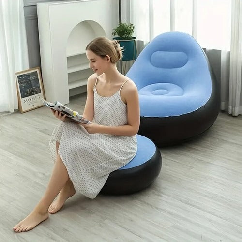 SILLÓN INFLABLE PREMIUM + REPOSAPIÉS