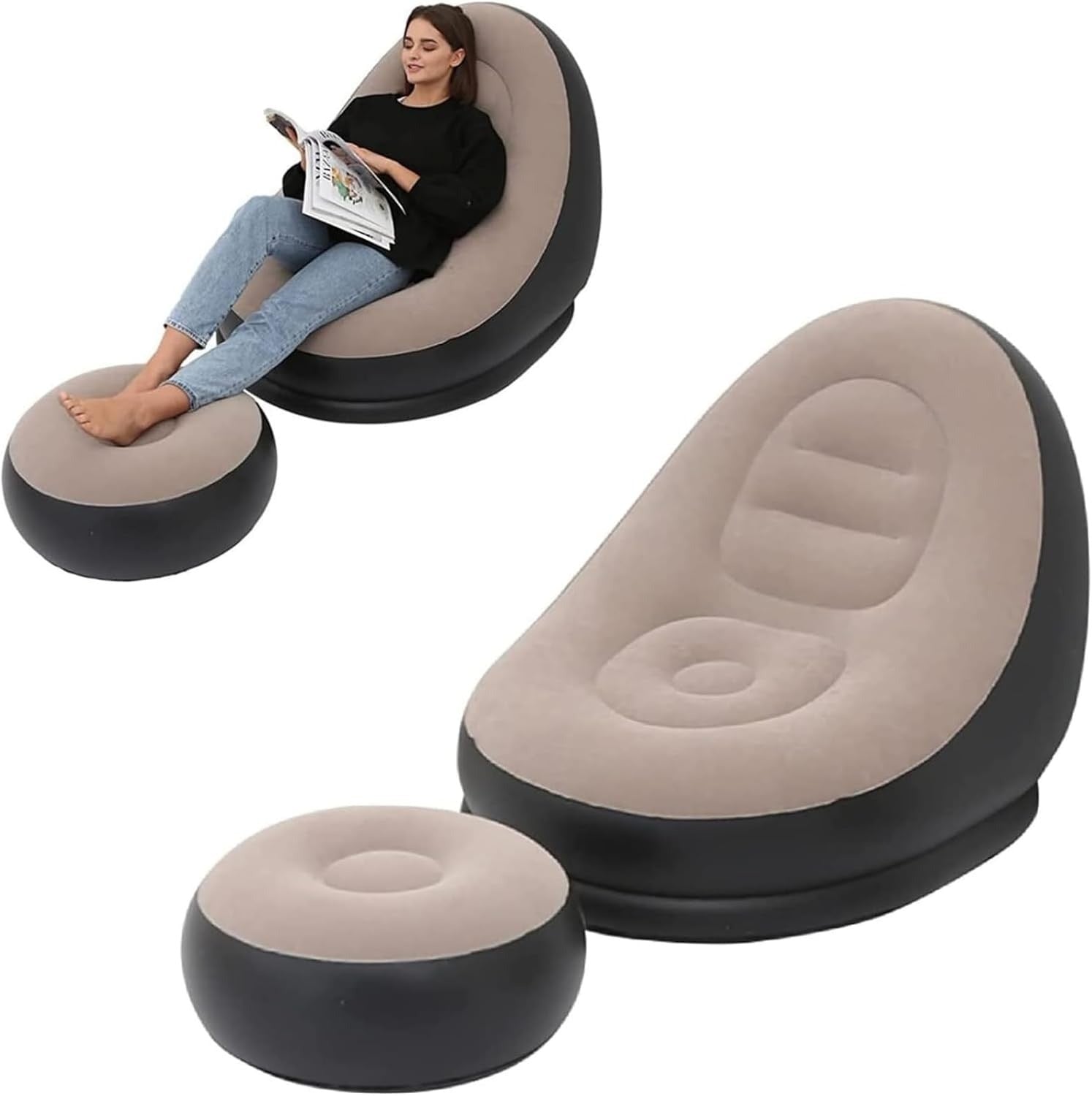 SILLÓN INFLABLE PREMIUM + REPOSAPIÉS