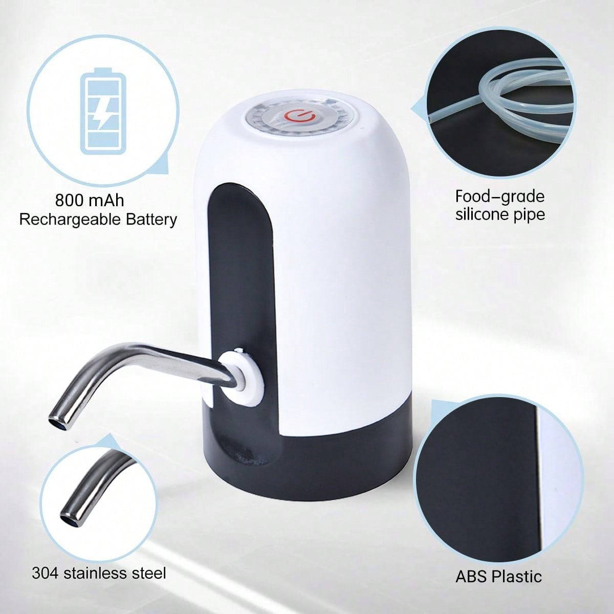 Bomba Dispensadora de Agua Eléctrica Recargable USB