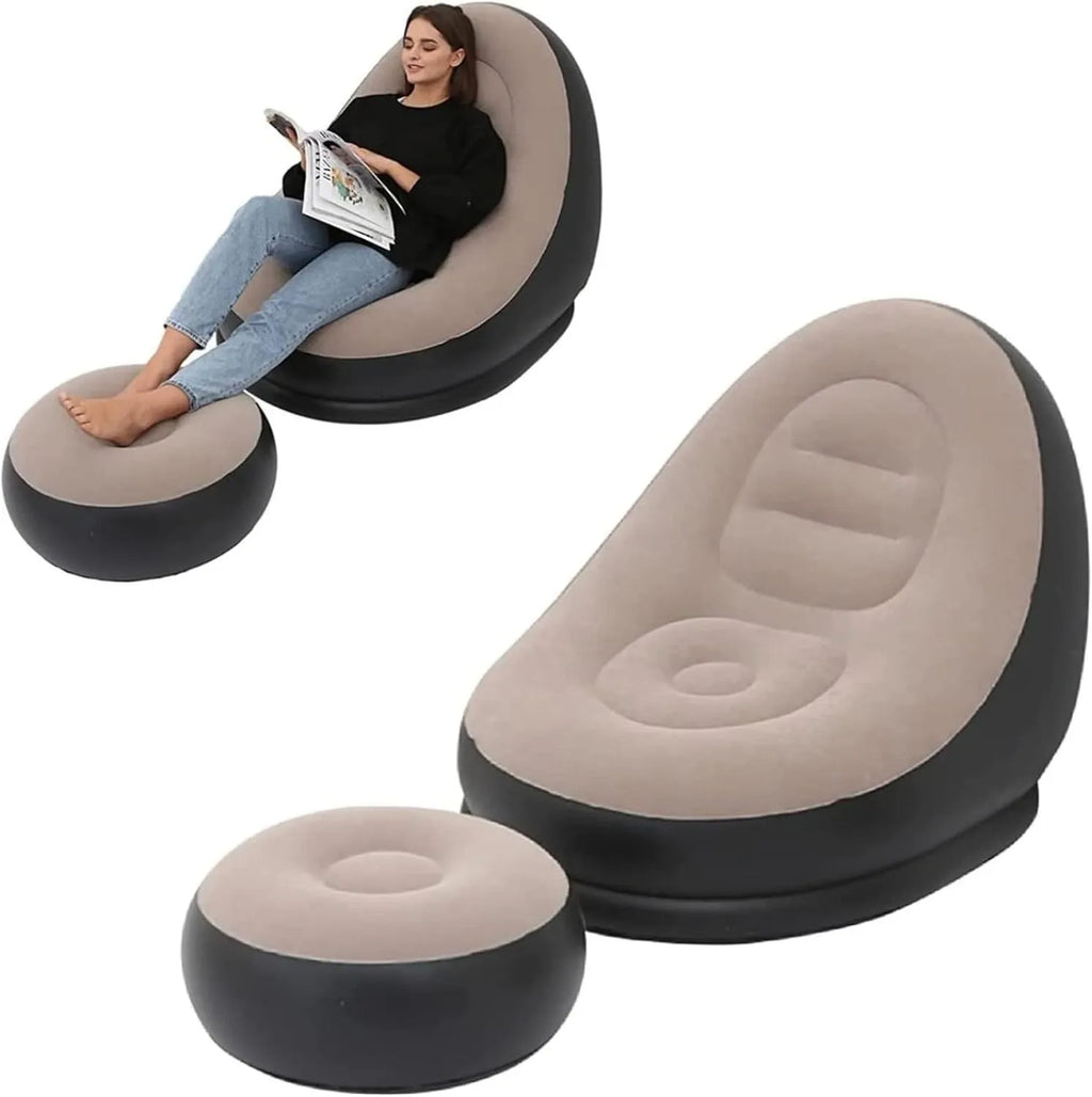 SILLÓN INFLABLE PREMIUM + REPOSAPIÉS