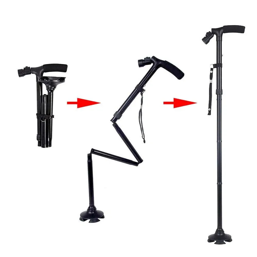 🦯 BASTÓN PLEGABLE CON LUZ LED