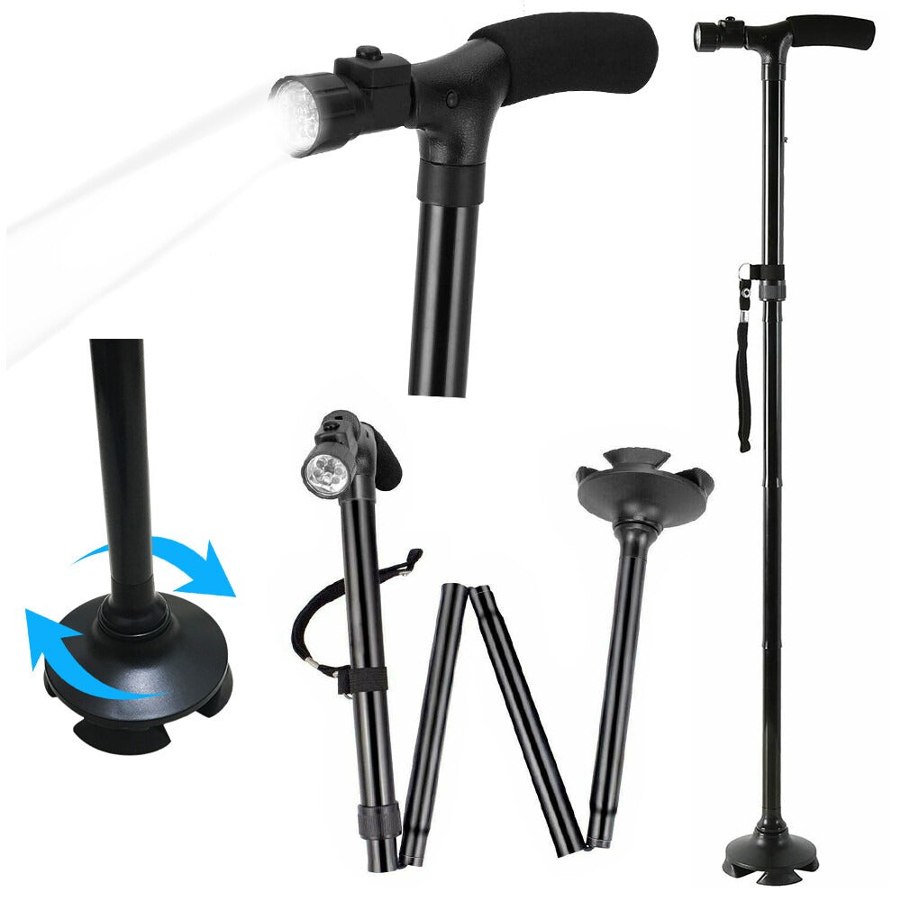 🦯 BASTÓN PLEGABLE CON LUZ LED