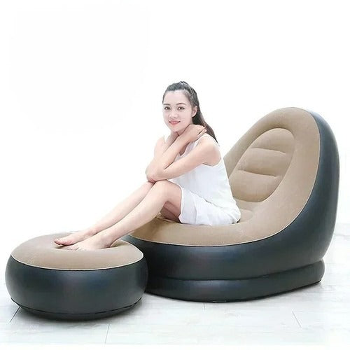 SILLÓN INFLABLE PREMIUM + REPOSAPIÉS