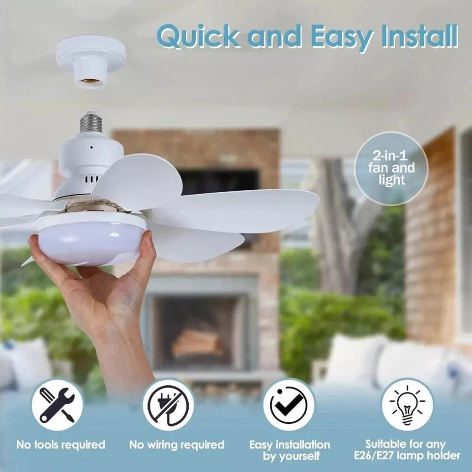 VENTILADOR DE TECHO LED 2 EN 1 CON CONTROL REMOTO