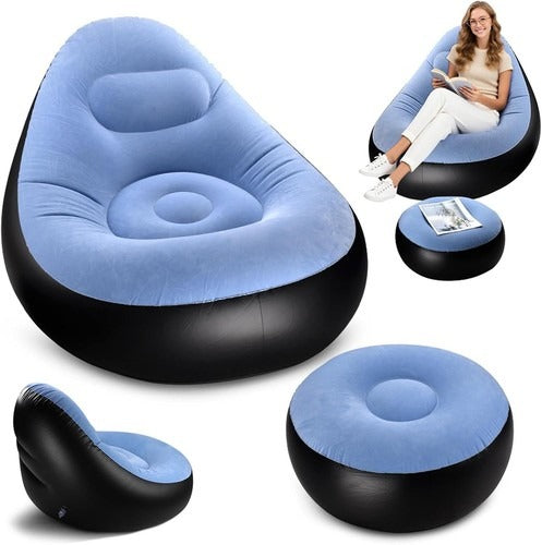 SILLÓN INFLABLE PREMIUM + REPOSAPIÉS
