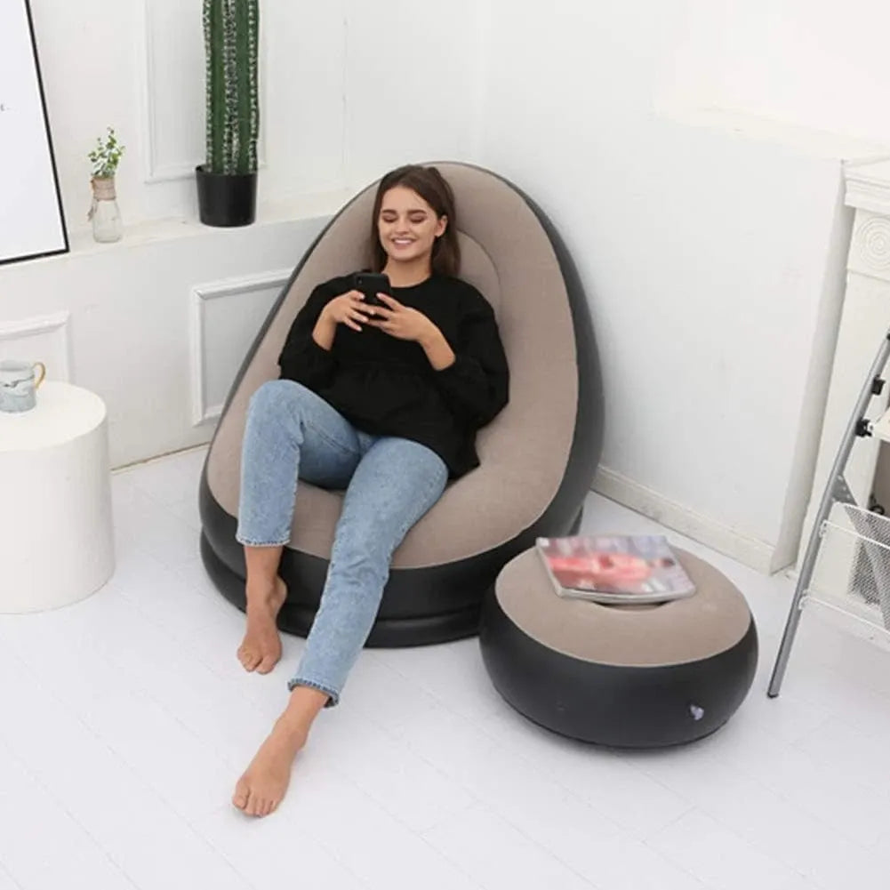 SILLÓN INFLABLE PREMIUM + REPOSAPIÉS